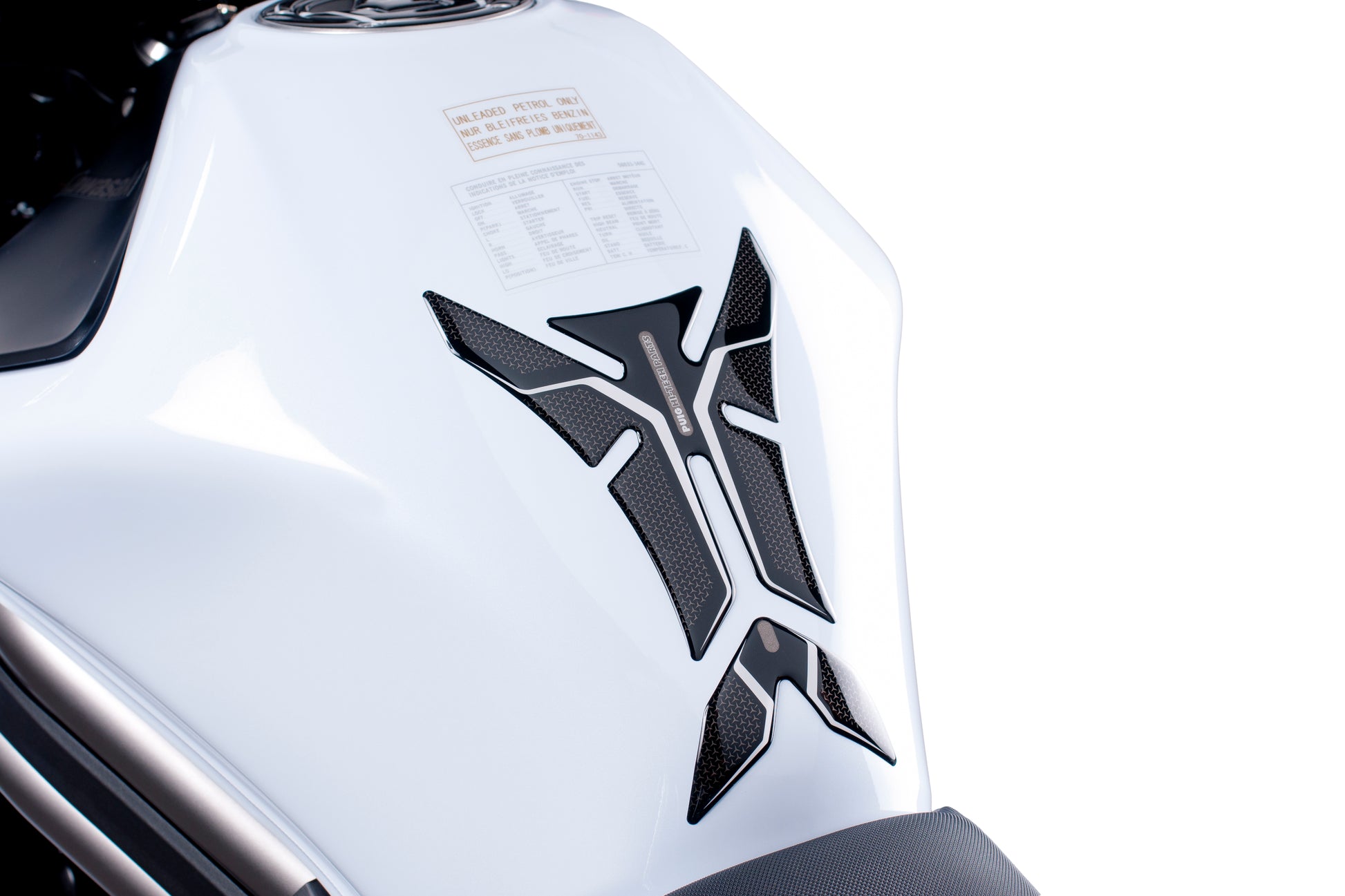PUIG Naked Tank Pad Grey - Modern Minimalist Motorcycle Tank Protector