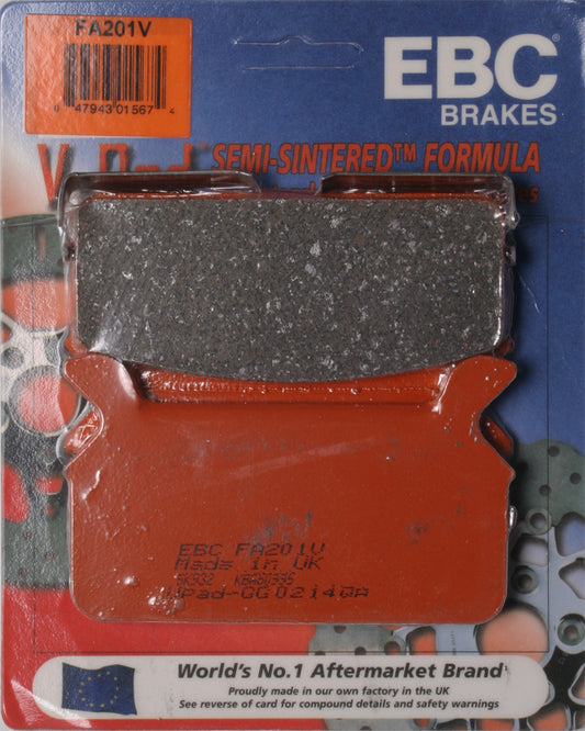 EBC Brakes Fa201V V Series Brake Pads for Harley Davidson Touring and Big Twin Motorcycles