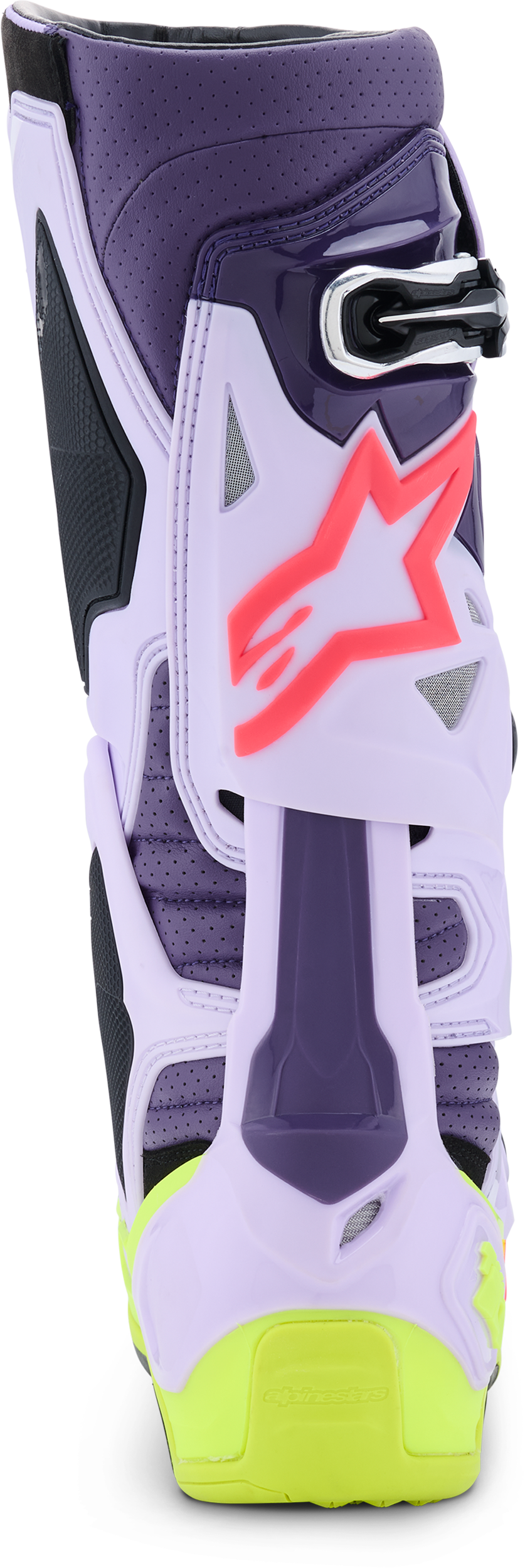 Alpinestars Tech 10 Supervented Offroad Boots US 12 Purple/Yellow Fluo/Diva Pink