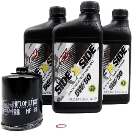 Klotz Sidexside Oil Change Kit 5W50 with Oil Filter for Polaris RZR Models