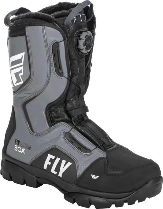 Fly Racing Marker Boa Boot Black/Grey Size 6 – All-Terrain Snow Boot with Waterproof and Insulated Design
