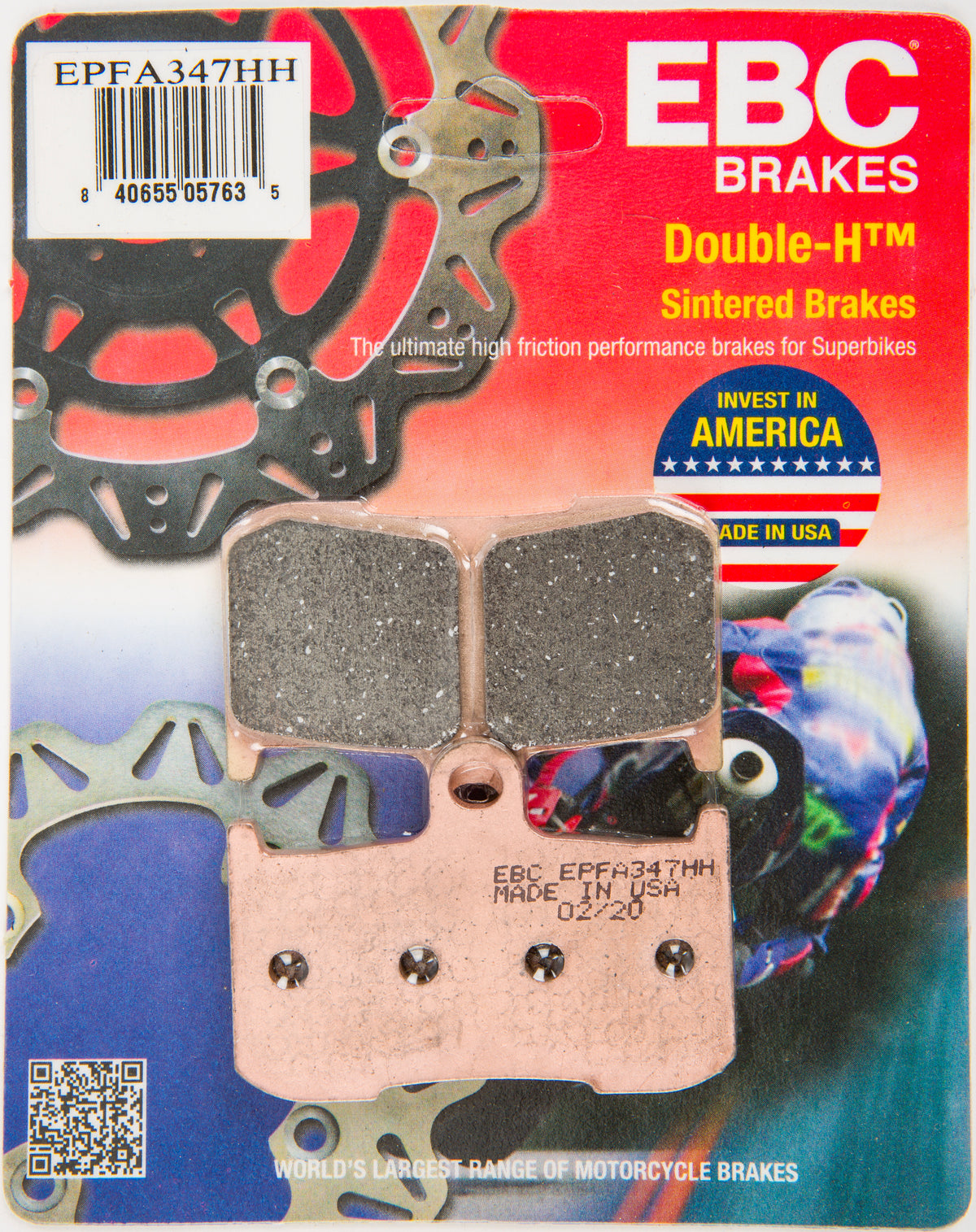 EBC Extreme Pro Brake Pads for Street and Off-Road Performance - Part Number EPFA347HH