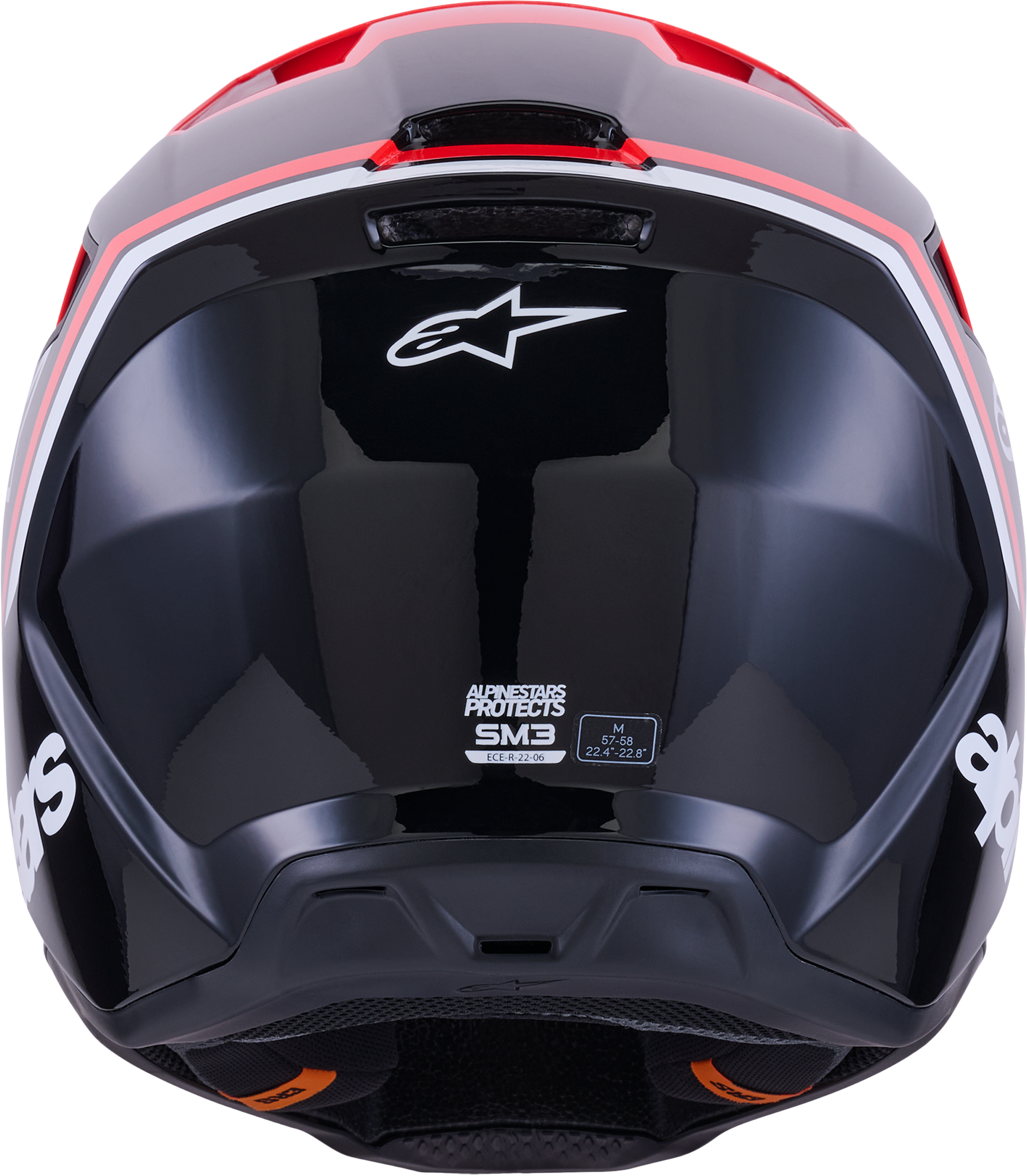 Alpinestars SM3 Radium Off-Road Helmet Small Black/Red Fluo/White Gloss