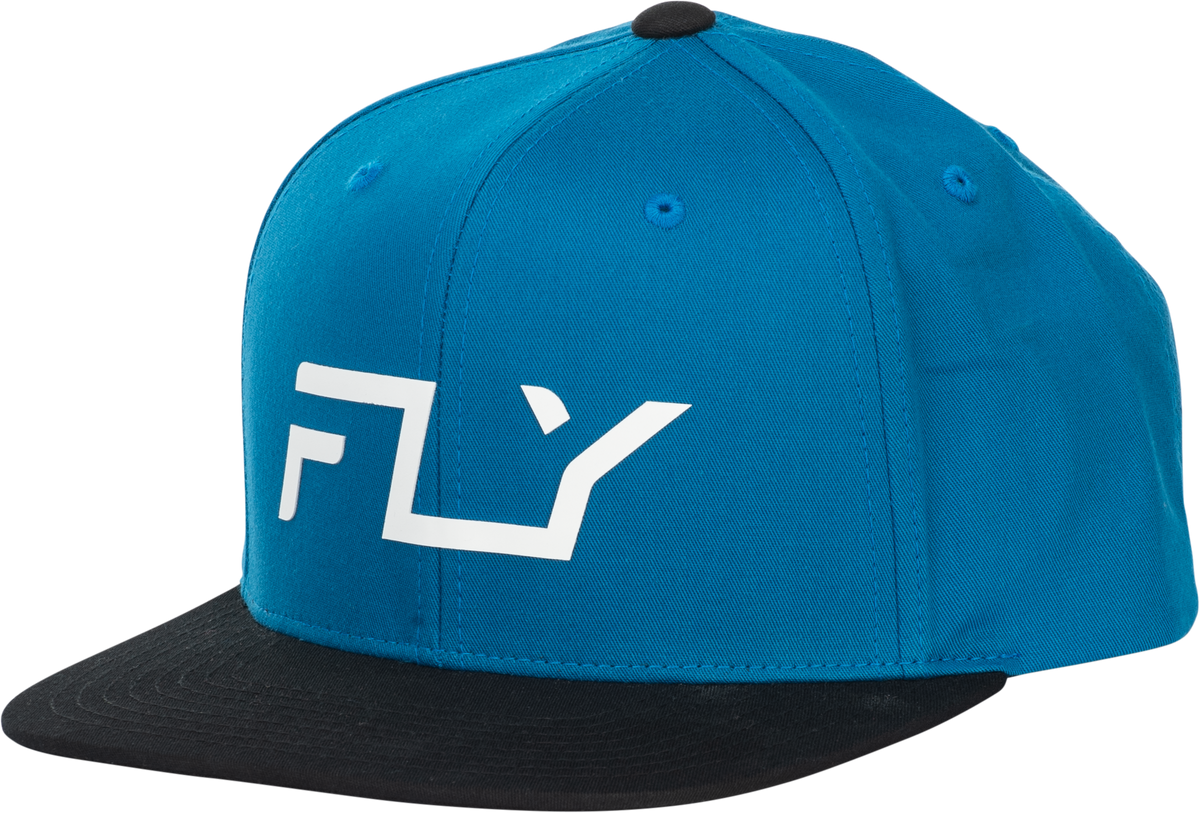 Fly Racing Fly Flow Hat Blue - Adjustable Snapback Cap with Curved Bill