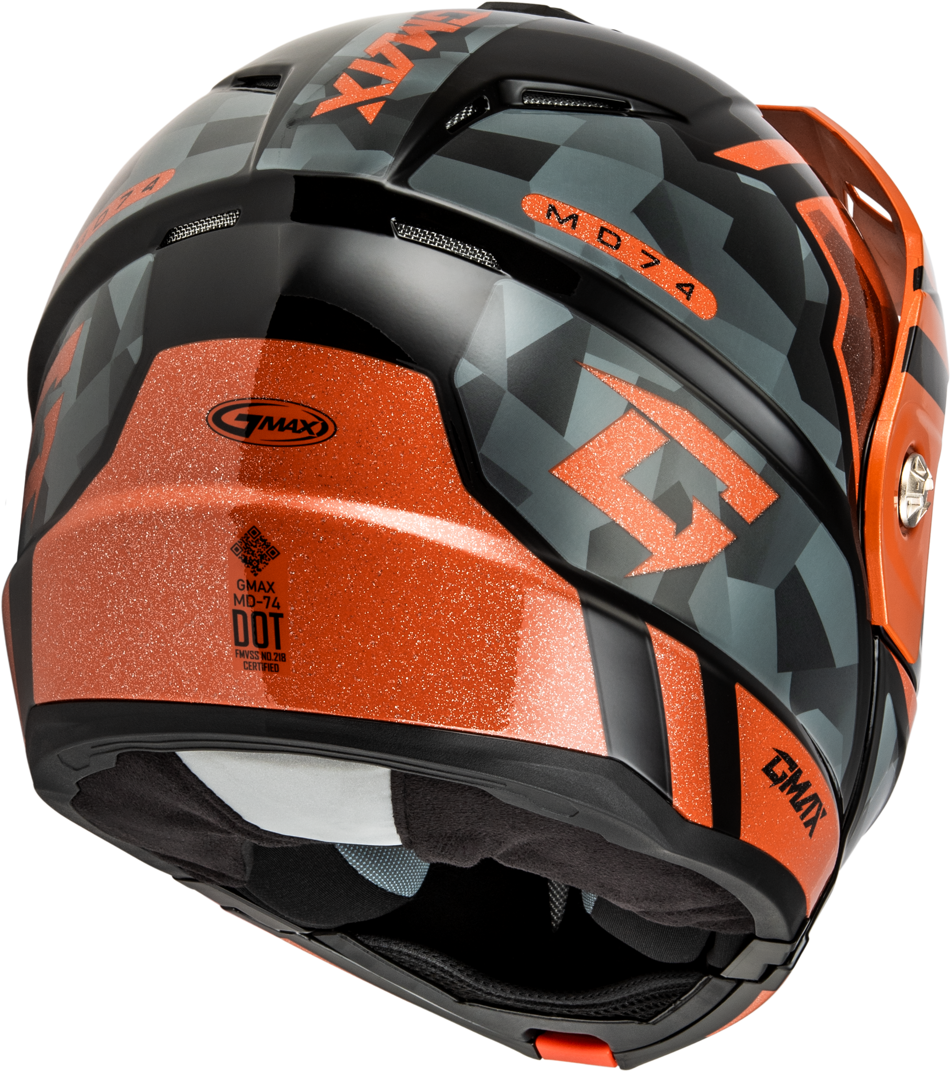 GMAX MD-74 Striker Modular Helmet with Smoke Shield and Removable Peak Visor