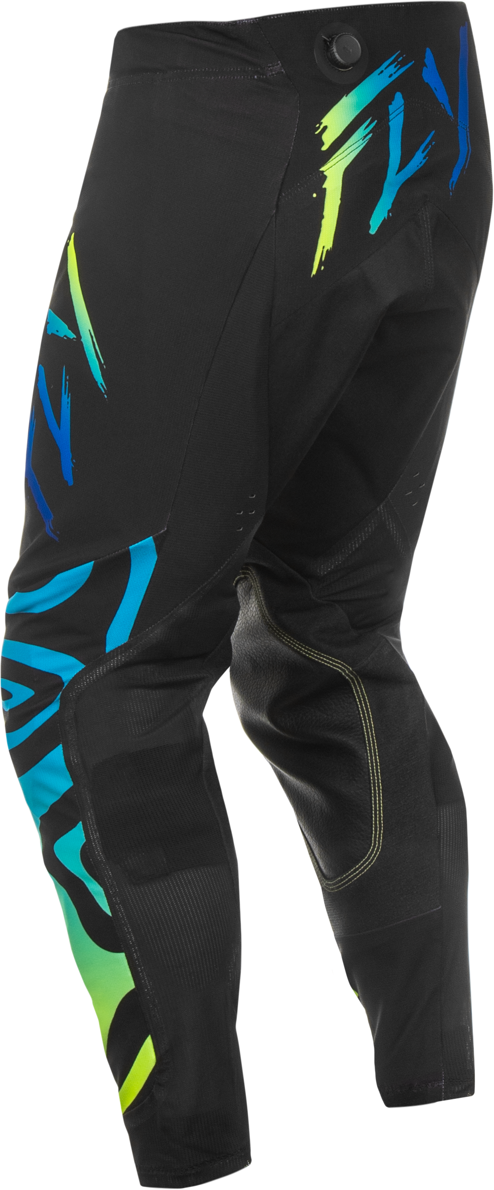 Fly Racing Evolution DST Zen Offroad Pants Size 34 in Black/Blue/Hi-Vis Yellow