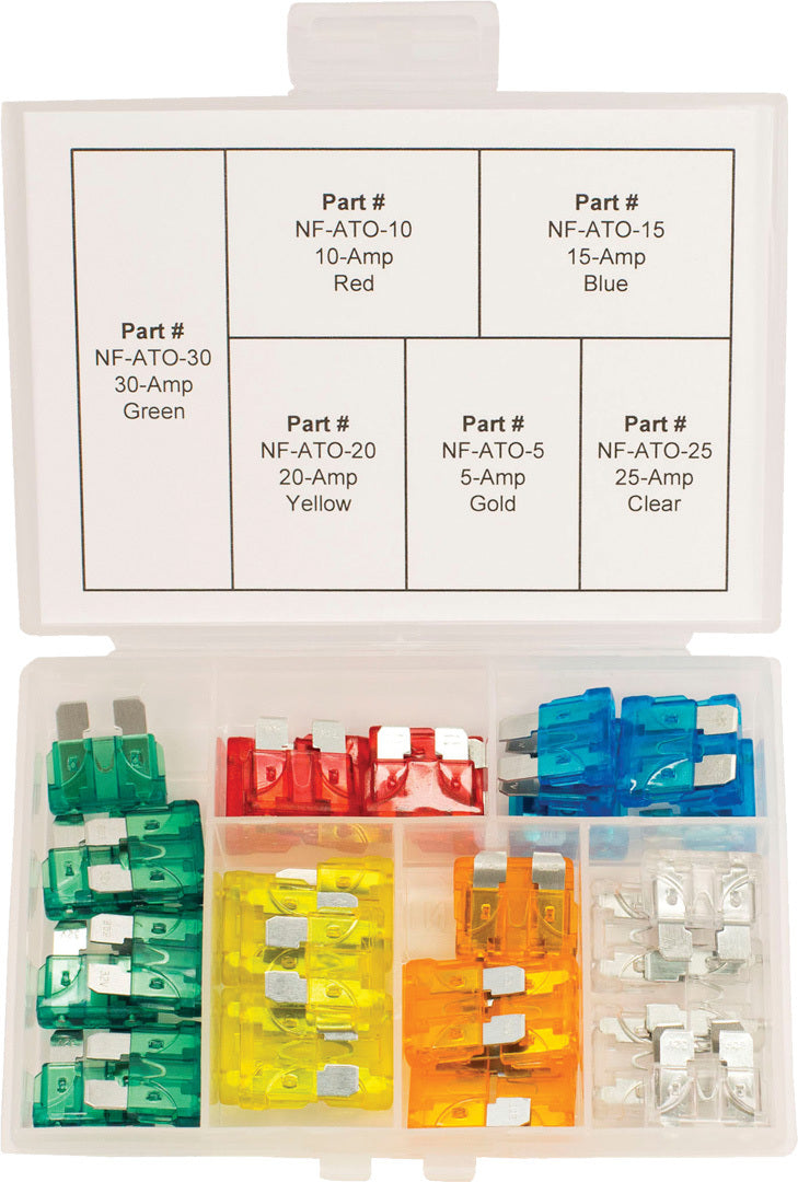 NAMZ Custom Cycle Assorted ATO Fuse Kit 40 pcs for V-Twin Motorcycles