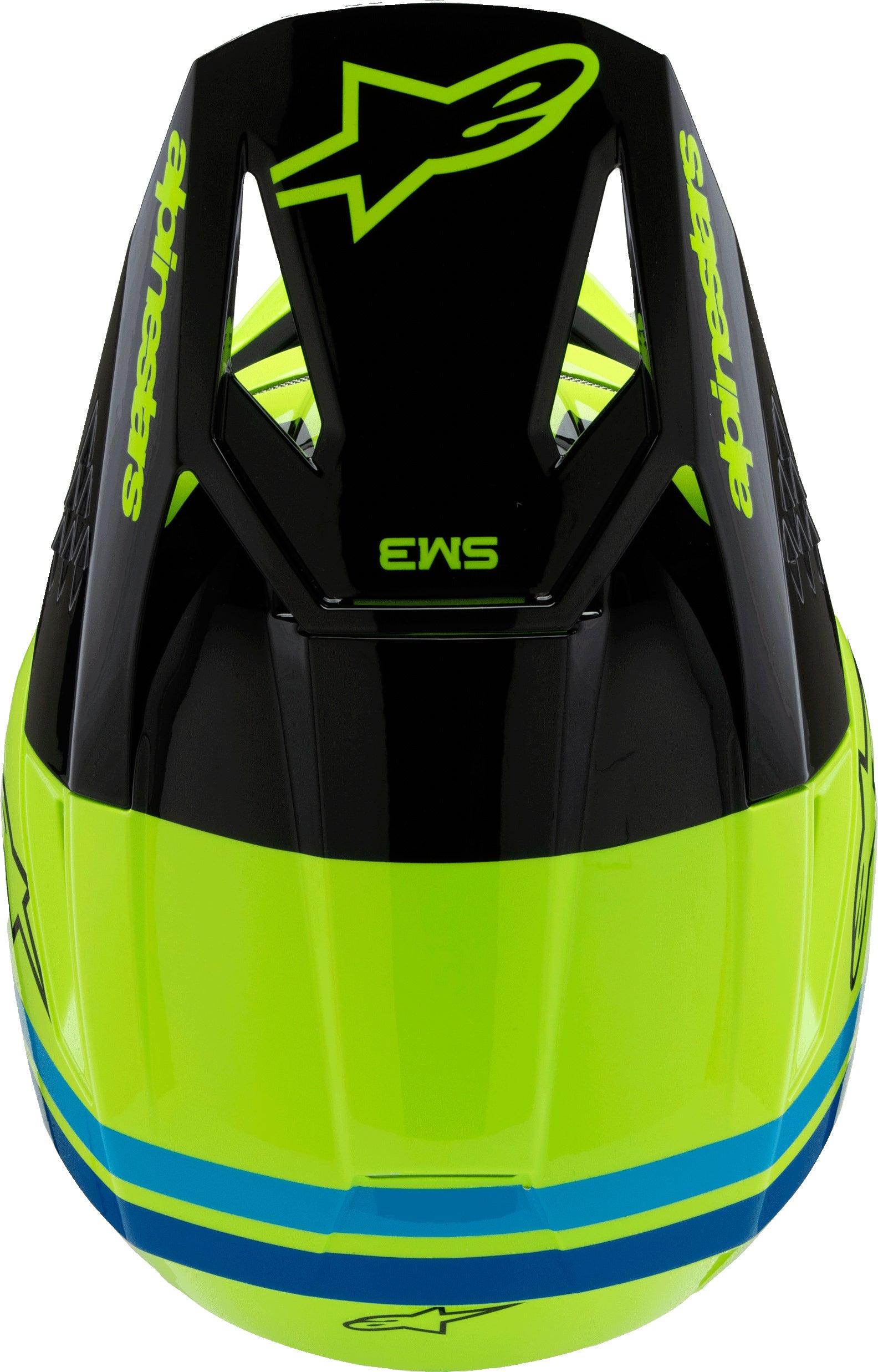 Alpinestars SM3 Youth Radium Helmet YLW Fluo/Black/Blue – Youth Small Off-Road Helmet