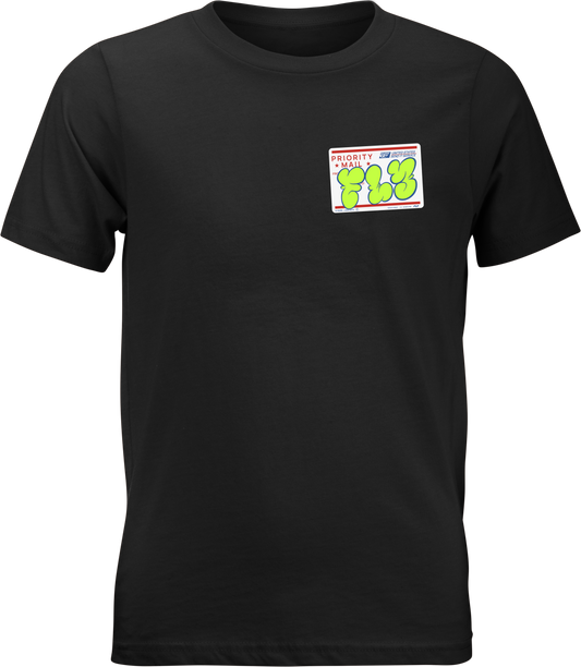 Fly Racing Youth Graffiti Tee Black, Size Youth Medium