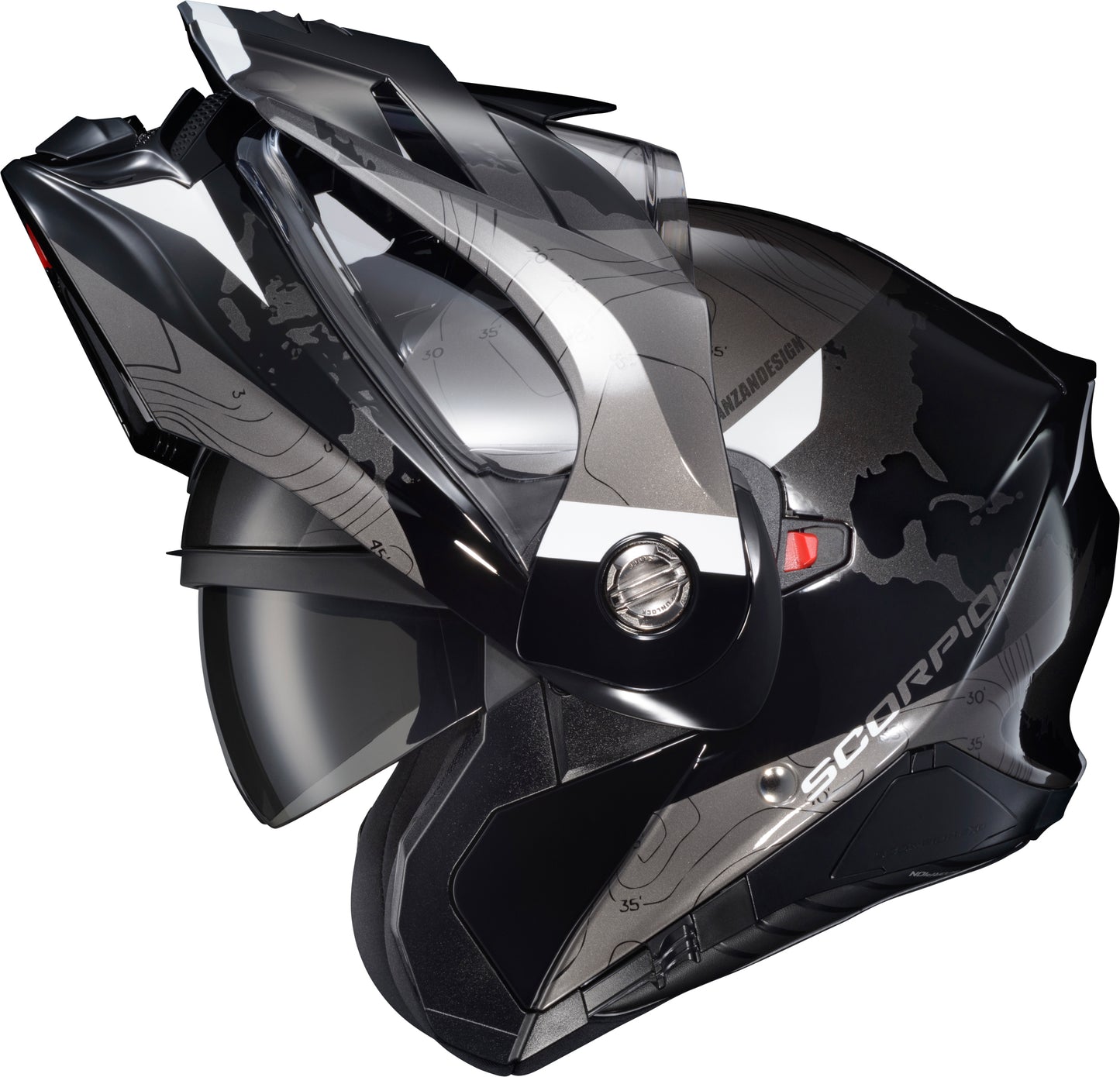 ScorpionEXO Exo-AT960 Modular Helmet Black and White, Small