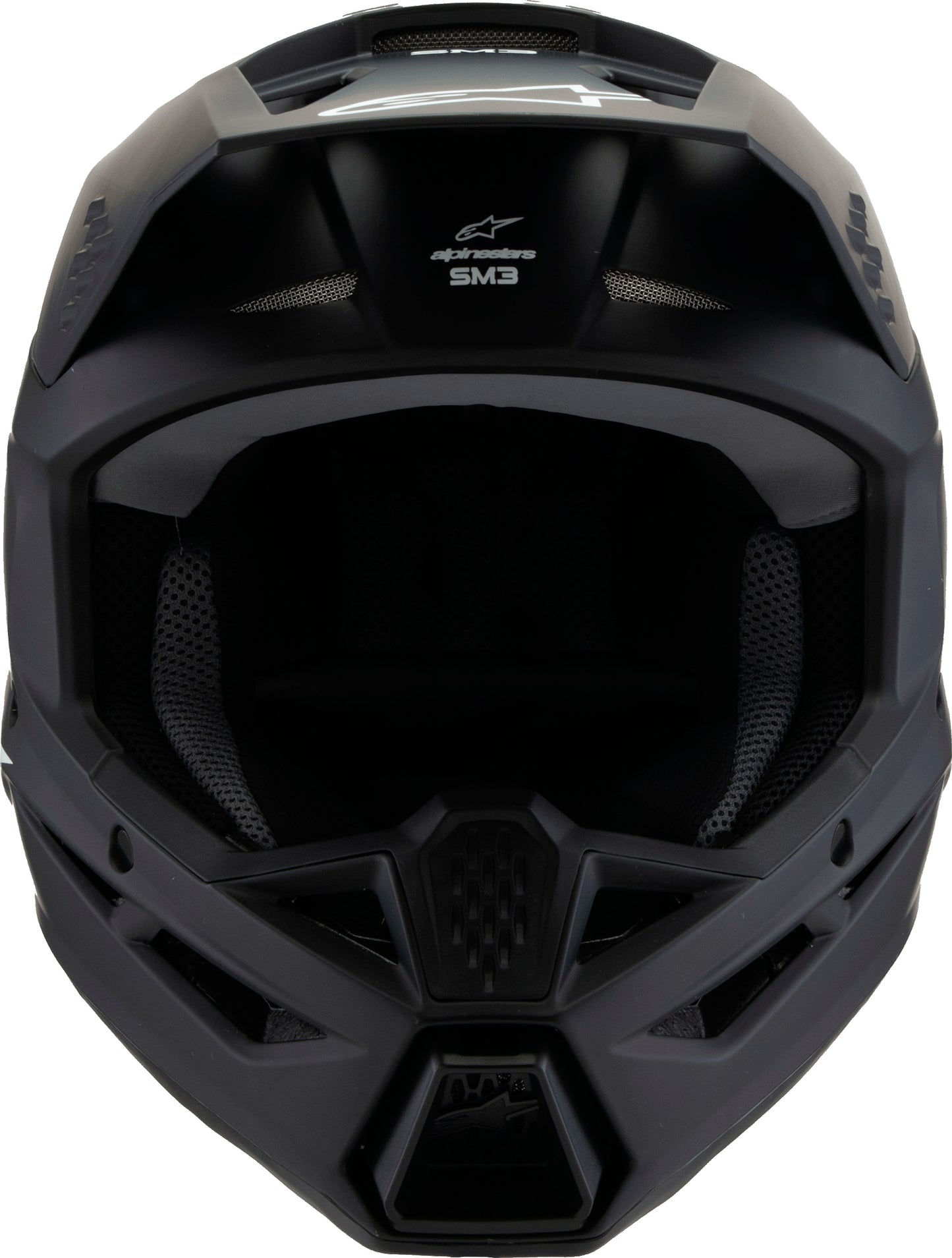 Alpinestars SM3 Youth Solid Helmet Black Matte - Off-Road Youth Helmet with Impact Protection and Ventilation