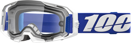100-Percent Armatic Offroad Moto Goggle with Clear Lens - Blue