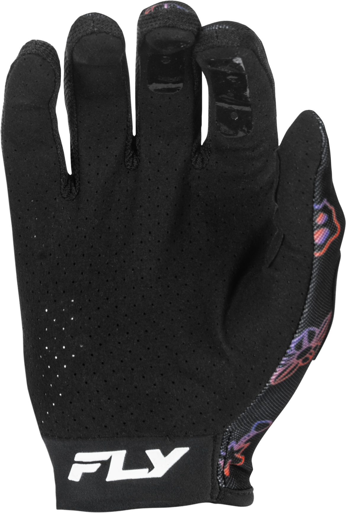 Fly Racing Youth Lite Outline MX Gloves - Black, Red & Purple, Size Youth Medium