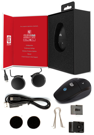 UCLEAR AMP GO2 Bluetooth Helmet Audio System with Dual Intercom and Customizable Sound