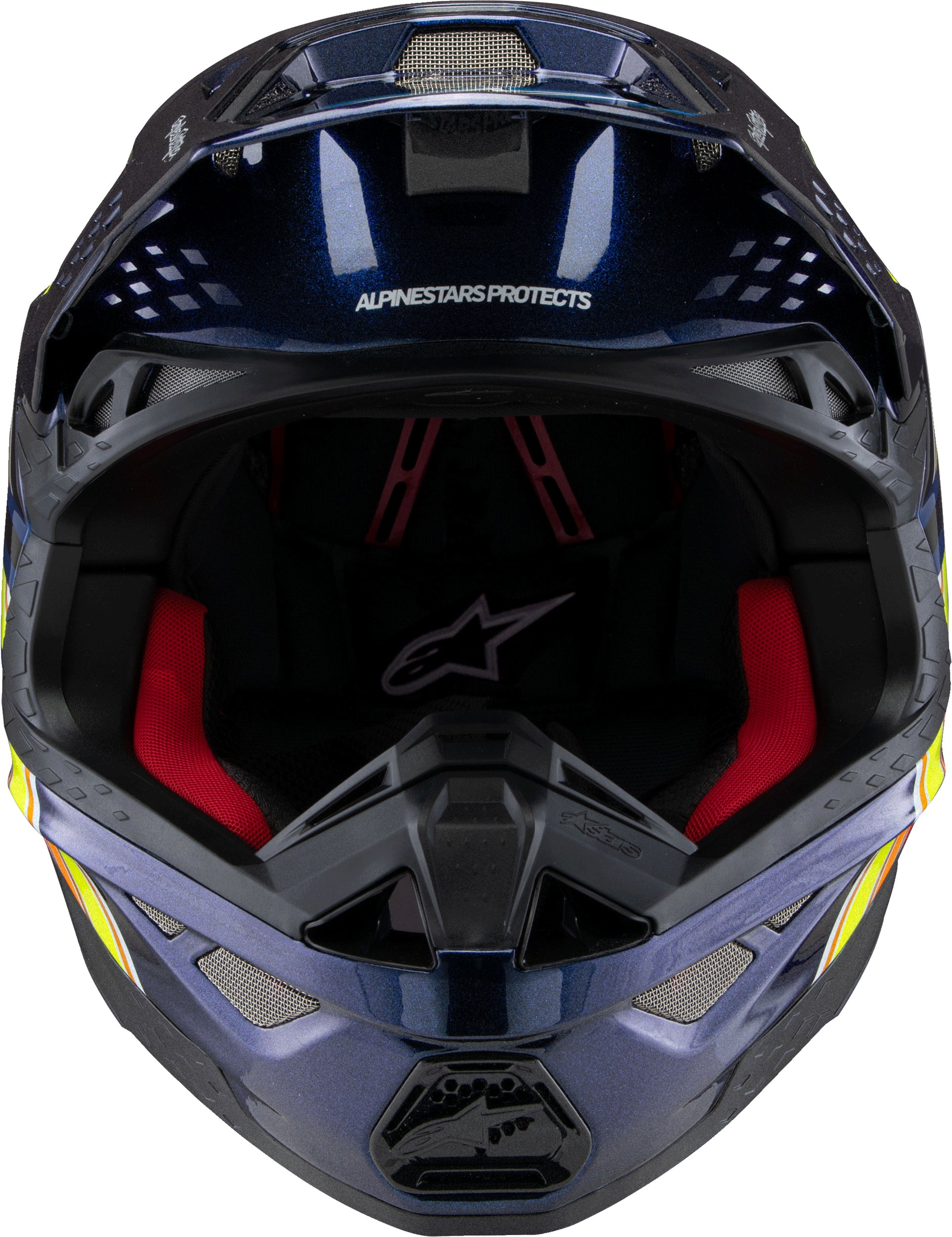 Alpinestars Supertech M10 TLD Edition Off-Road Helmet – 2X-Large Dark Blue, Orange, Yellow Fluorescent, Red