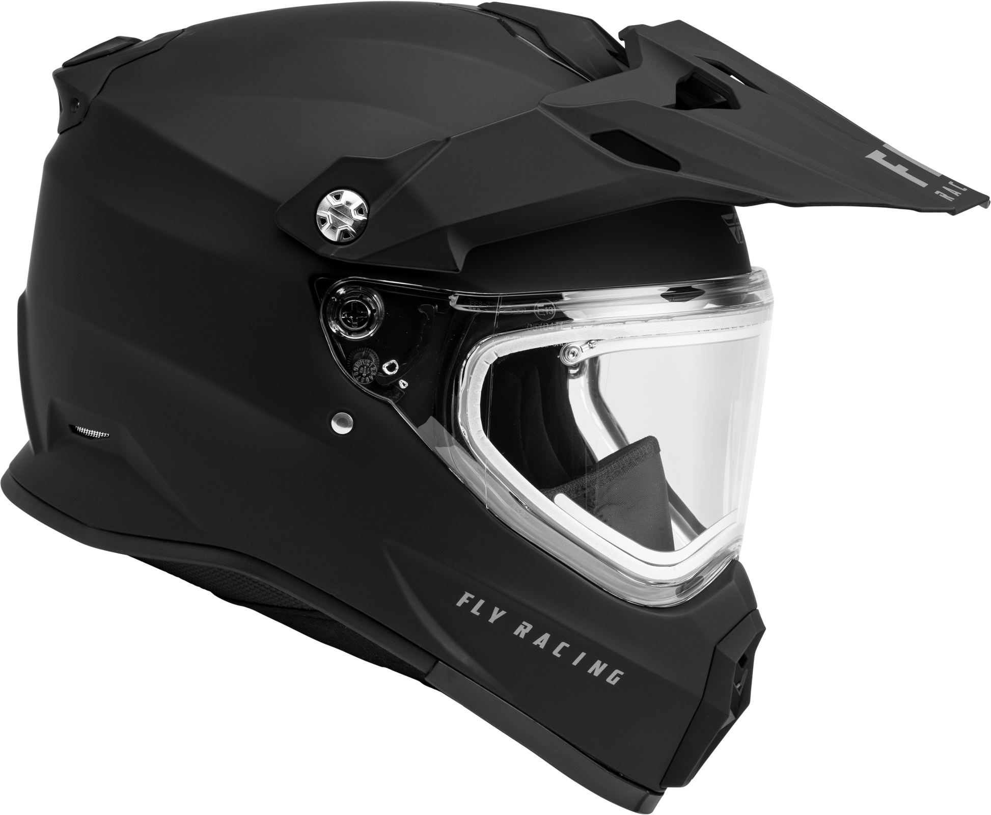 Fly Racing Trekker CW Solid Helmet - Matte Black, X-Large for Snow Riding