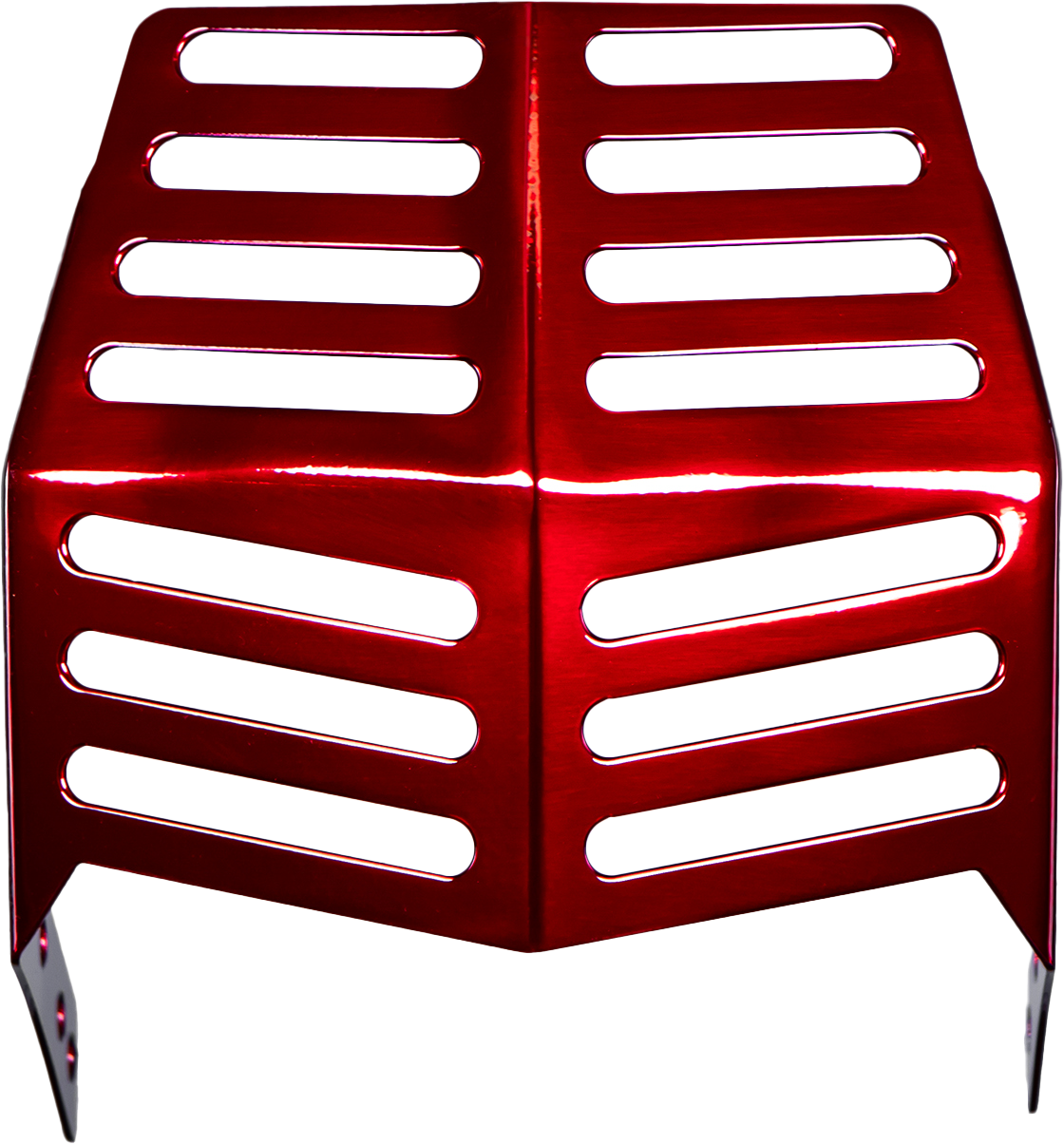 SANTORO FABWORX SF70030R Hockey Mask Red Softail Skid Plate for V-Twin Motorcycles