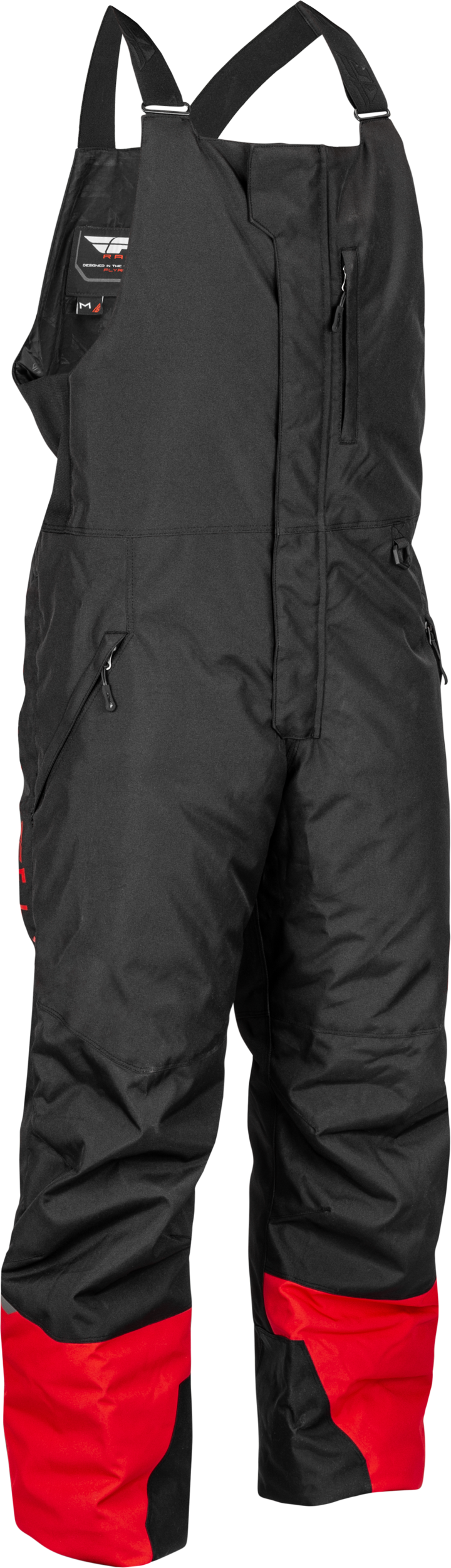 Fly Racing Outpost Bib Pants Black/Red 2X-Large – Snowproof, Weather-Resistant Ski Bibs with Thermal Insulation