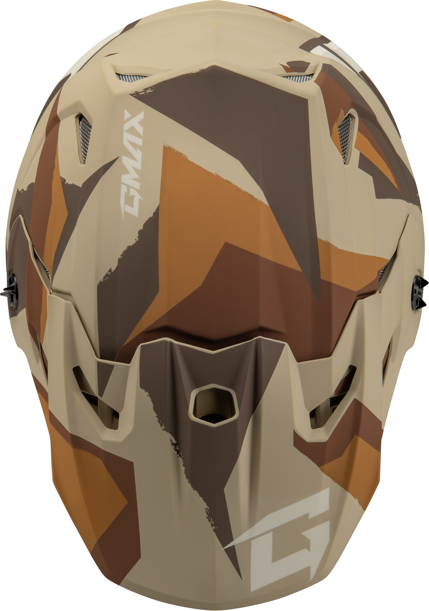GMAX MX-96 Off-Road Helmet - Small Matte Brown/Tan/White with MIPS and Advanced Ventilation