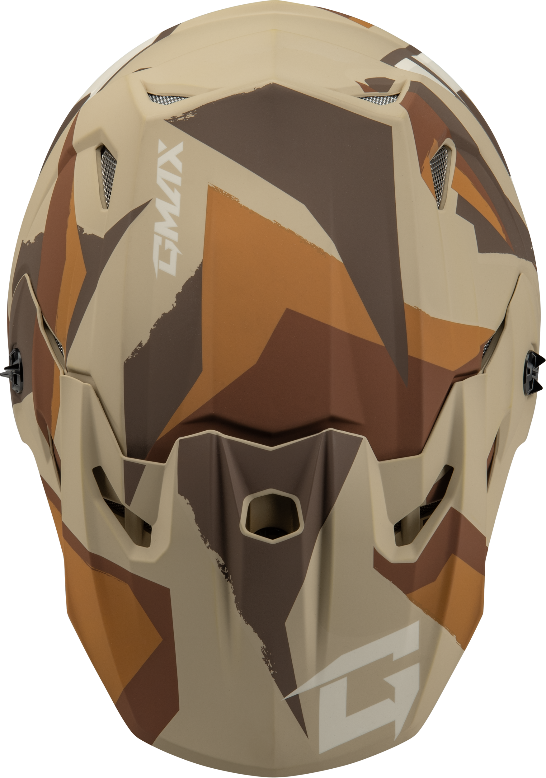 GMAX MX-96 Off-Road Helmet - Small Matte Brown/Tan/White with MIPS and Advanced Ventilation