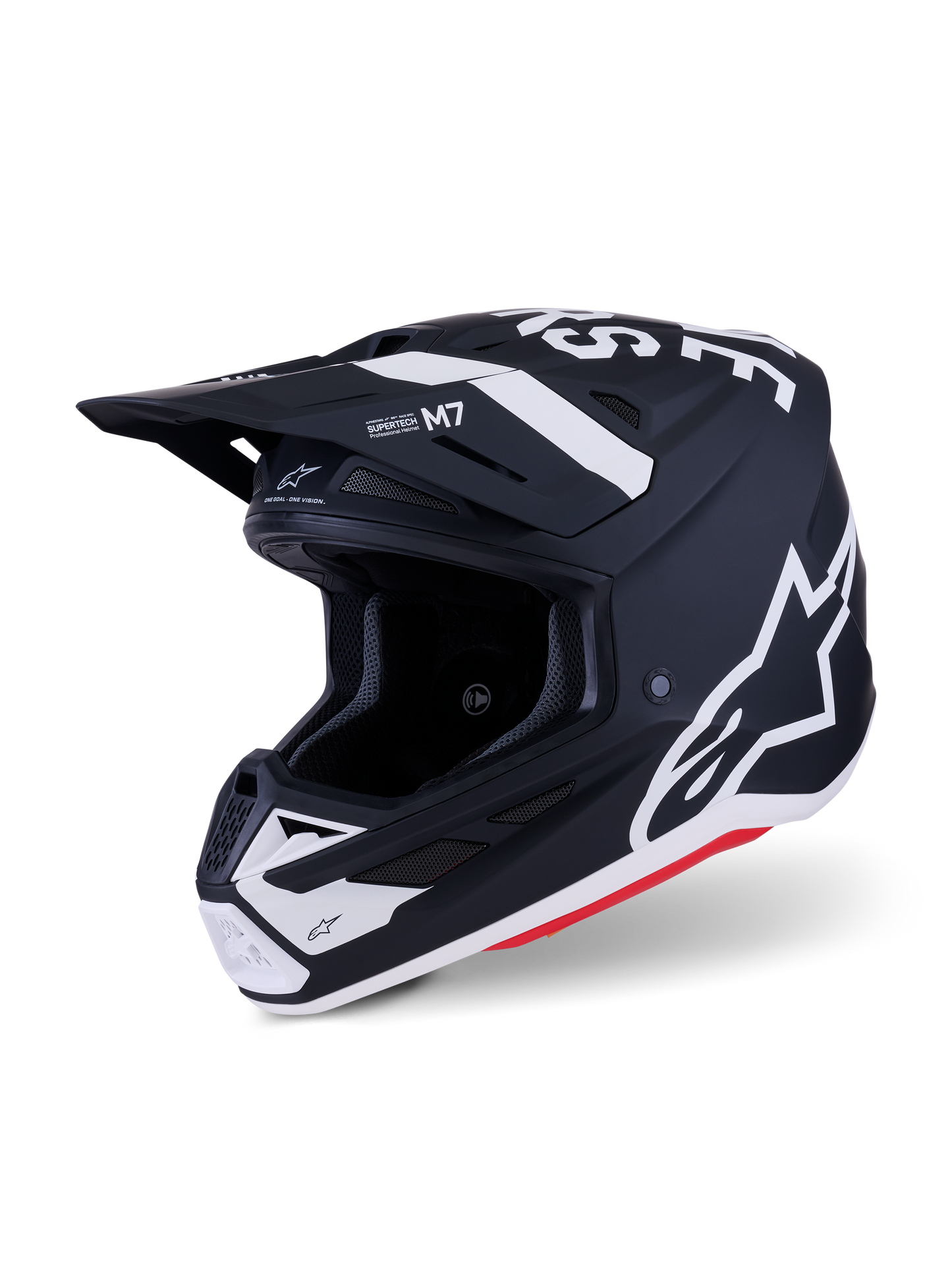 Alpinestars SM7 Dasher Helmet in Black and White Matte (XS)