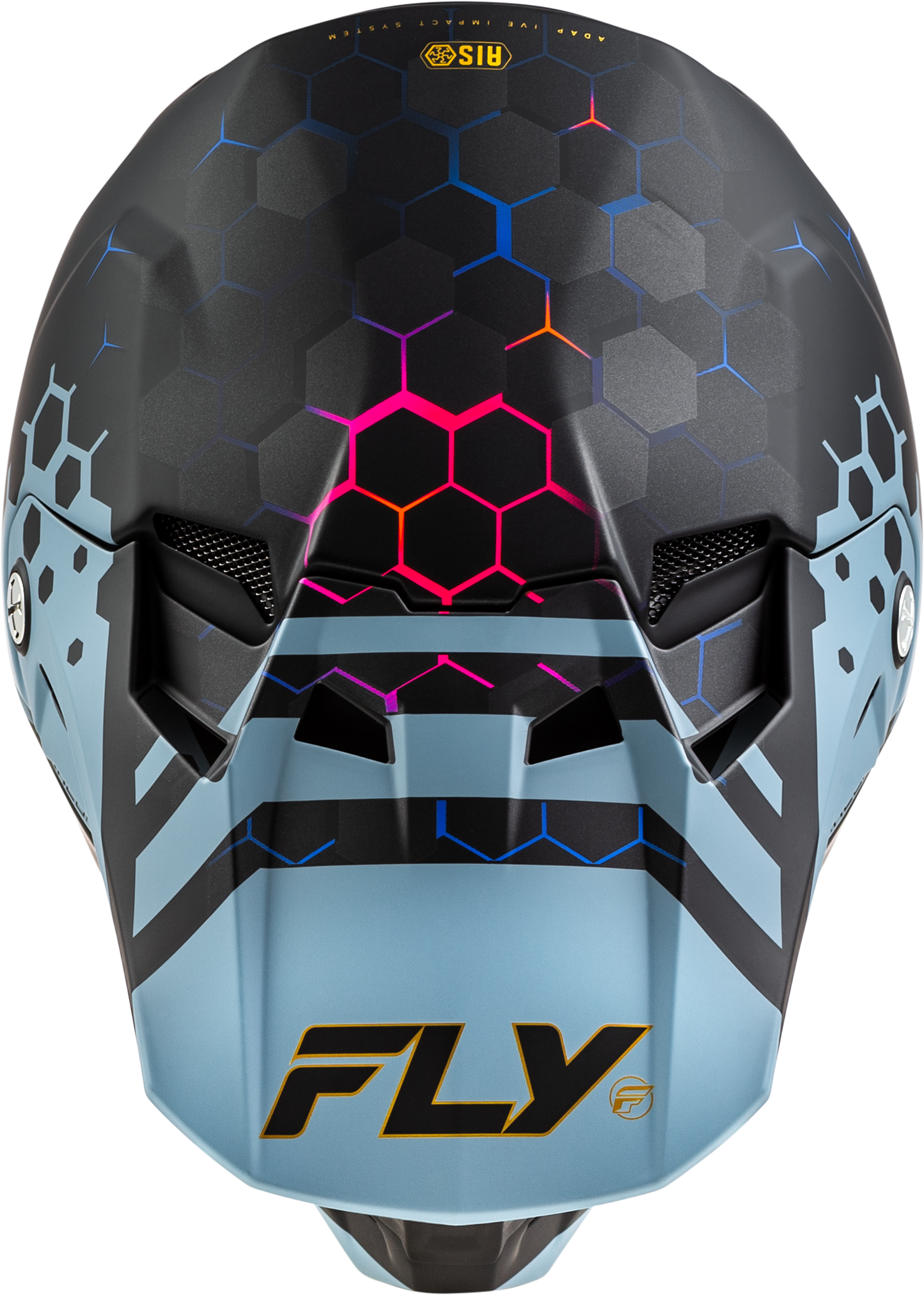 Fly Racing Formula CC Tektonic Helmet 2X-Large Matte Black, Slate, and Blue for Offroad Use