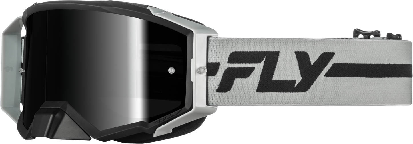Fly Racing Zone Pro Goggle Grey/Black with Black Mirror Smoke Lens – Offroad Eyewear