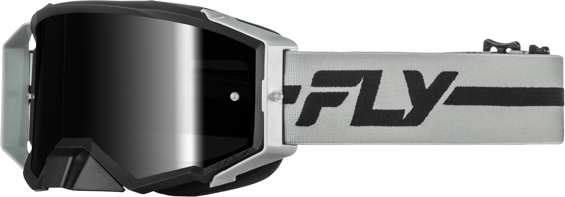 Fly Racing Zone Pro Goggle Grey/Black with Black Mirror Smoke Lens – Offroad Eyewear