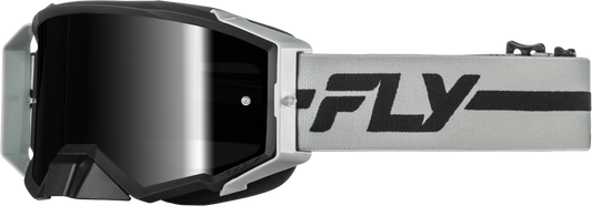 Fly Racing Zone Pro Goggle Grey/Black with Black Mirror Smoke Lens – Offroad Eyewear