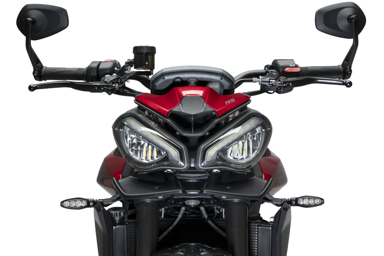 PUIG Downforce Front Spoiler Matte Black for Street Motorcycles (Part Number 21594J)