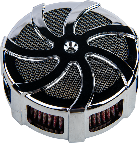 HardDrive Kruel Air Cleaner Kit Chrome for V-Twin Engines, Part #120450