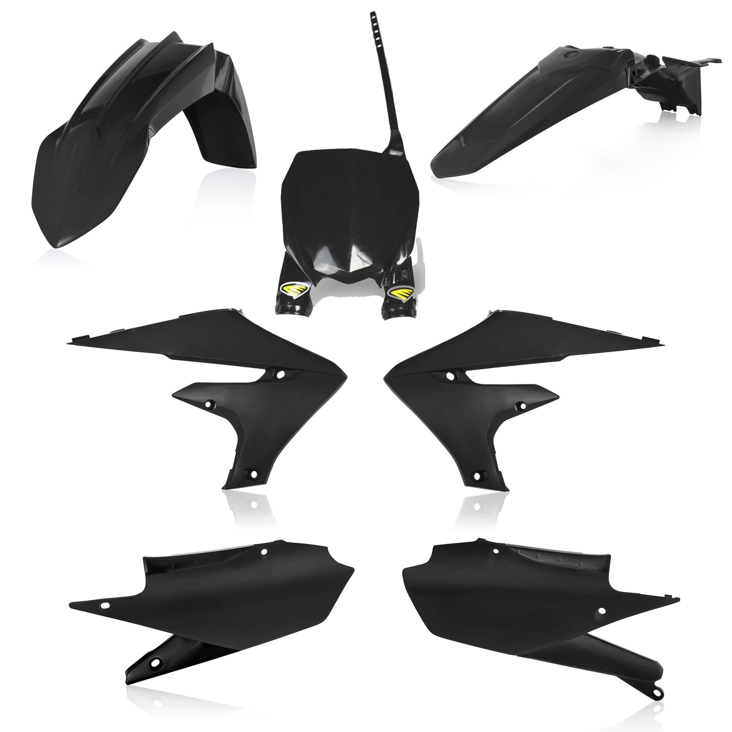 Cycra 1CYC-9427-12 Offroad 5-Piece Black Body Kit with Fender, Radiator Scoops, and Side Panels