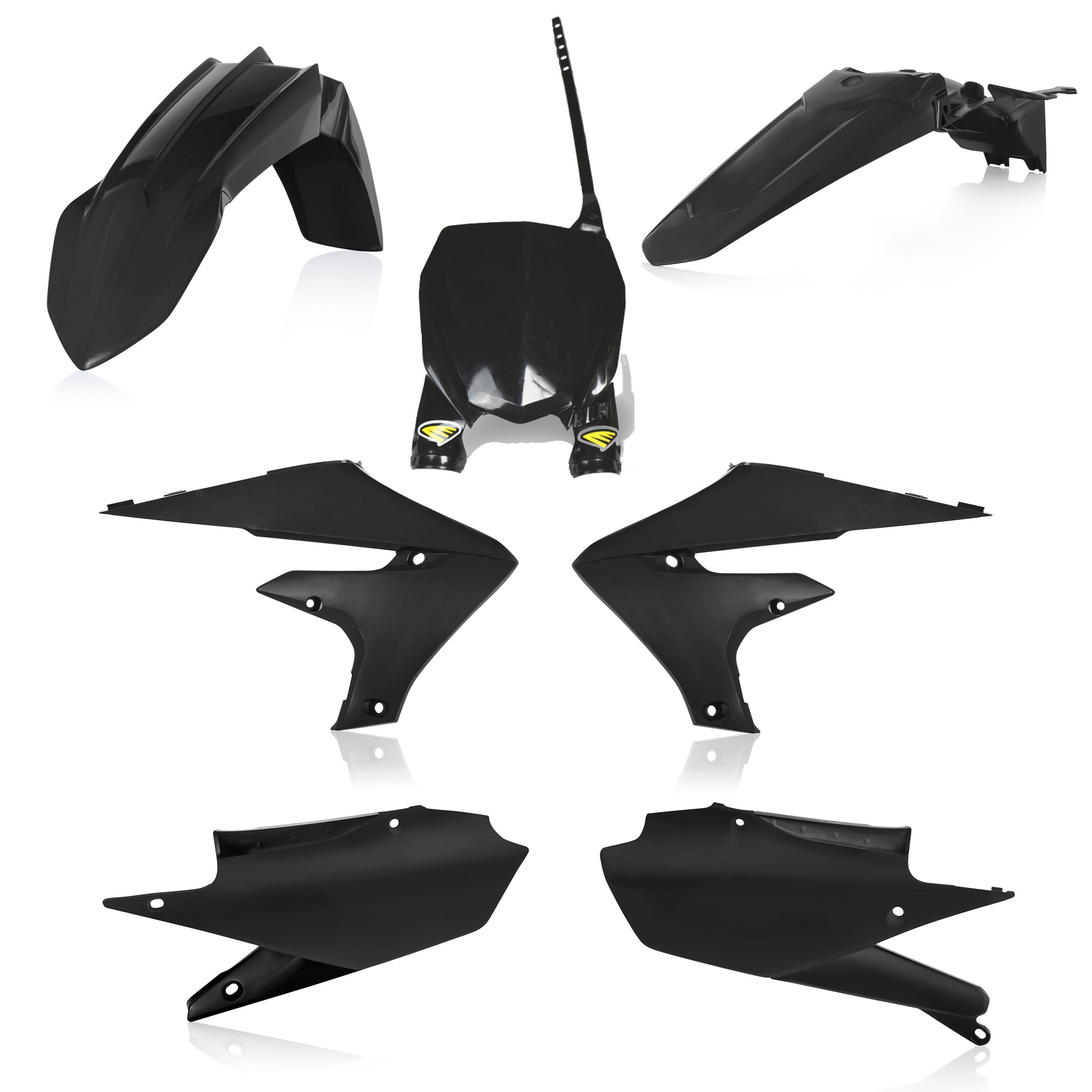 Cycra 1CYC-9427-12 Offroad 5-Piece Black Body Kit with Fender, Radiator Scoops, and Side Panels