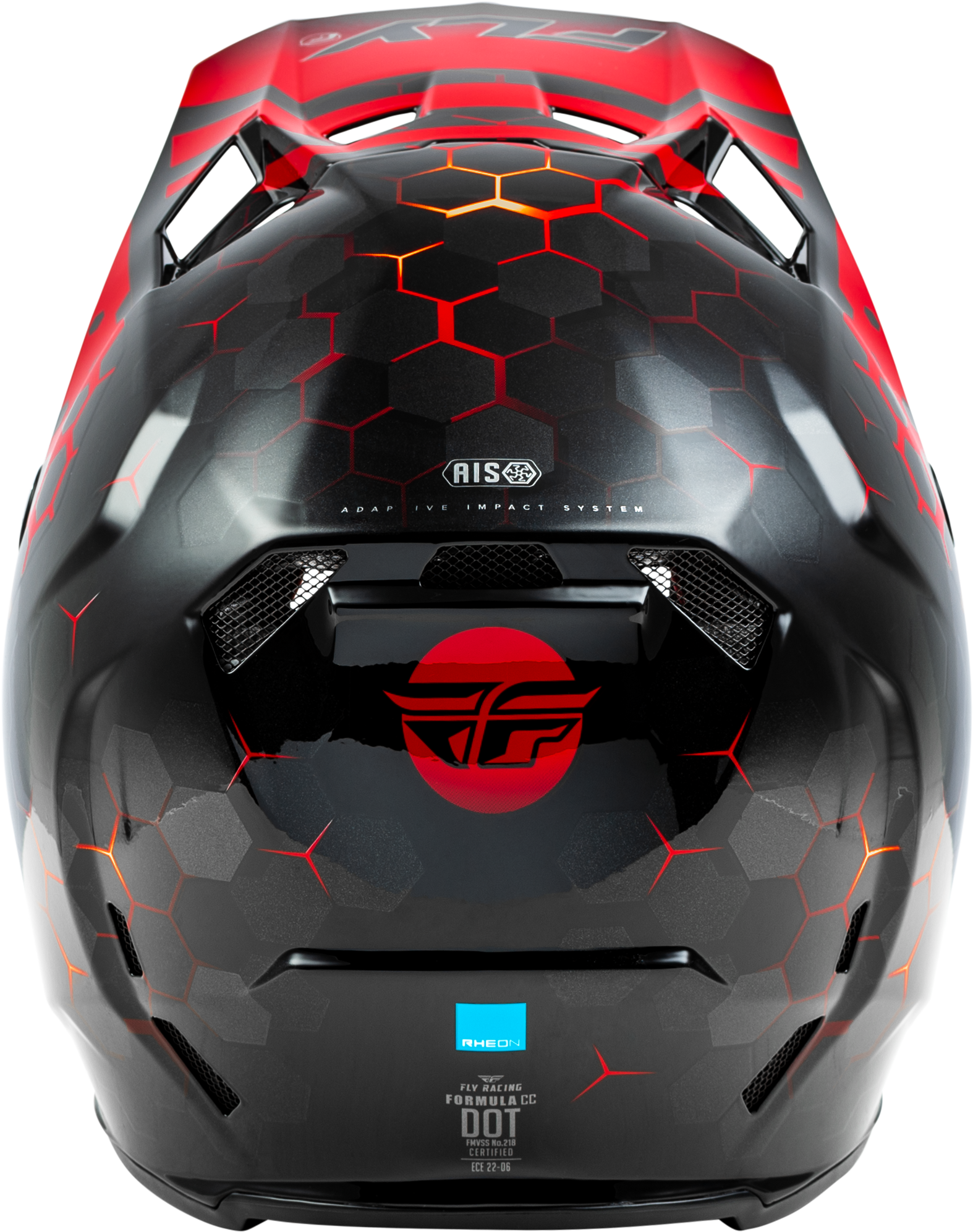 Fly Racing Formula CC Tektonic Helmet Small in Black/Red/Orange - Offroad Full-Face Helmet