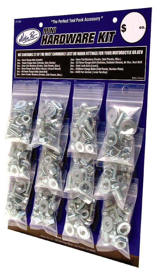 MOTION PRO Mini Hardware Kit Zinc Finish 12-Pack for Off-Road and MX Repairs