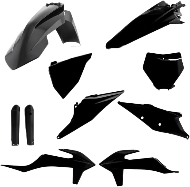 ACERBIS Full Plastic Kit for KTM – Black Offroad Replacement Body Parts (Part #2986510001)