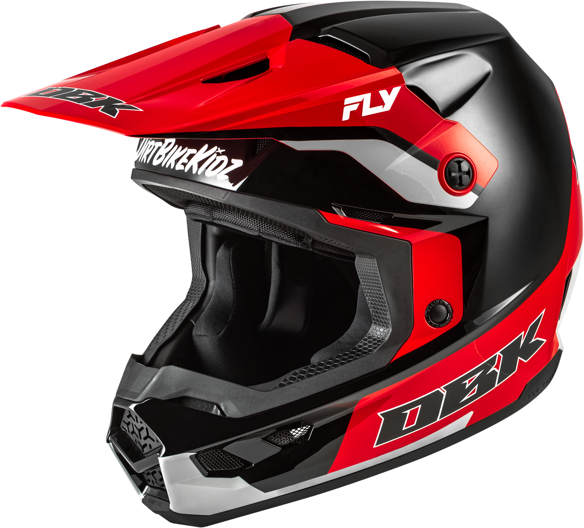 FLY Racing Kinetic Dbk Off-Road Helmet – Medium, Black/Red/Grey