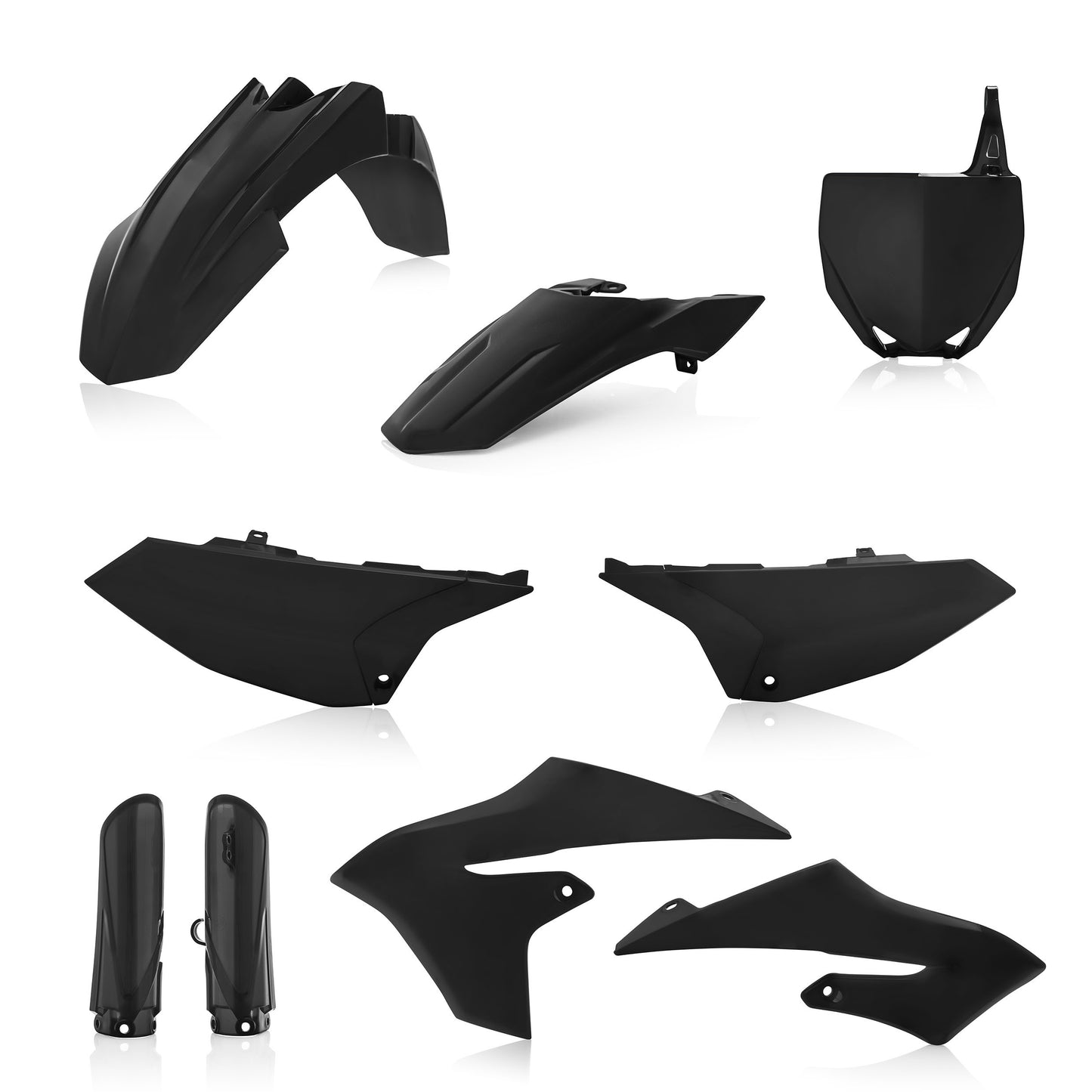 ACERBIS Full Plastic Kit Black for Yamaha YZ65 (2019-2024) - Replacement Offroad Body Parts