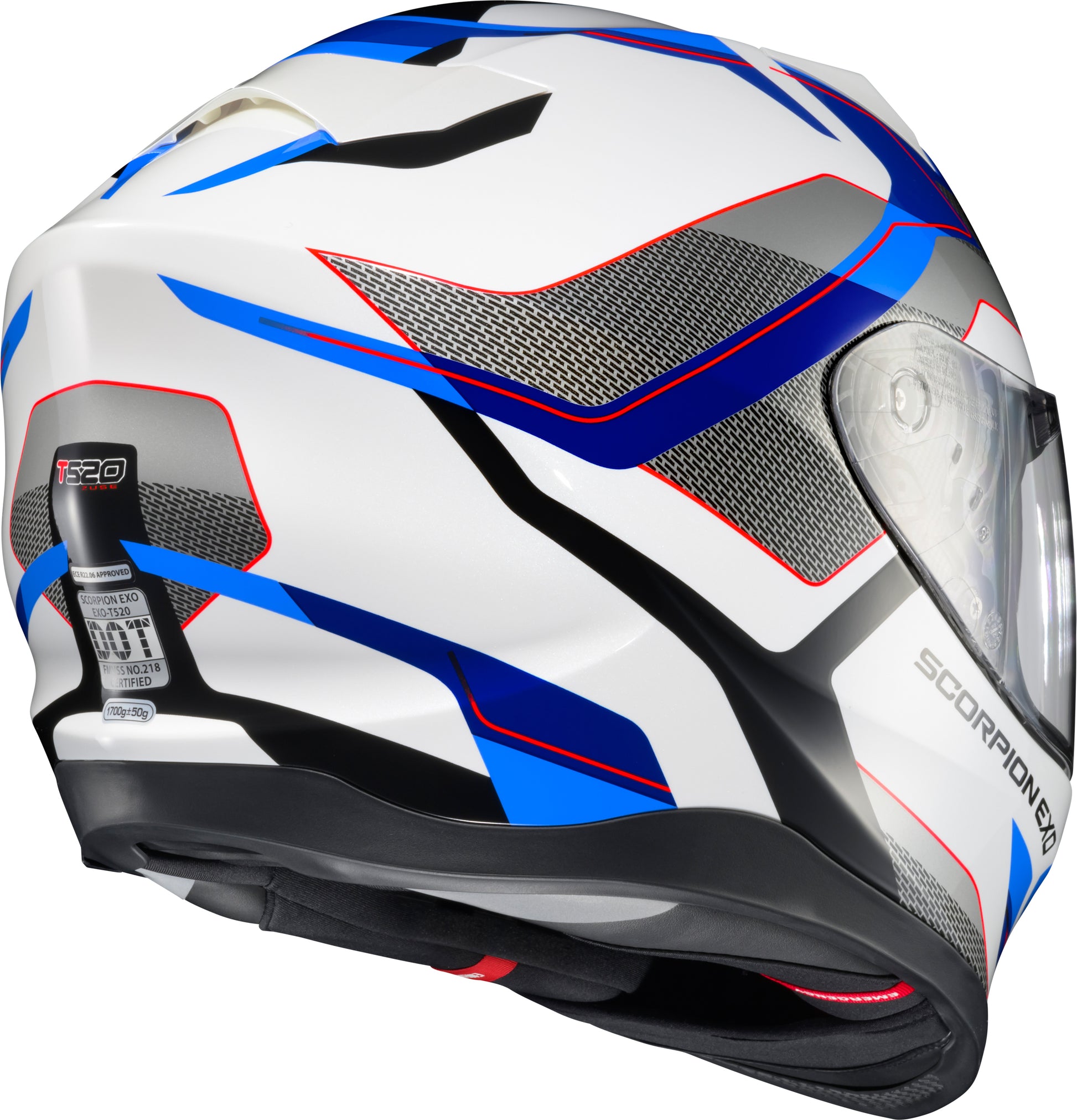 ScorpionEXO Exo T520 Full Face Helmet Zuse White/Blue X-Large