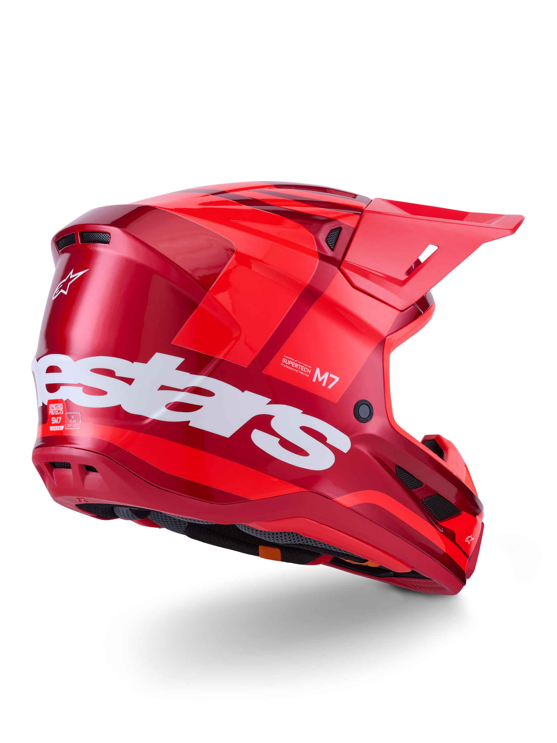 Alpinestars SM7 Core Helmet Red Glossy X-Large for Off-Road Riding