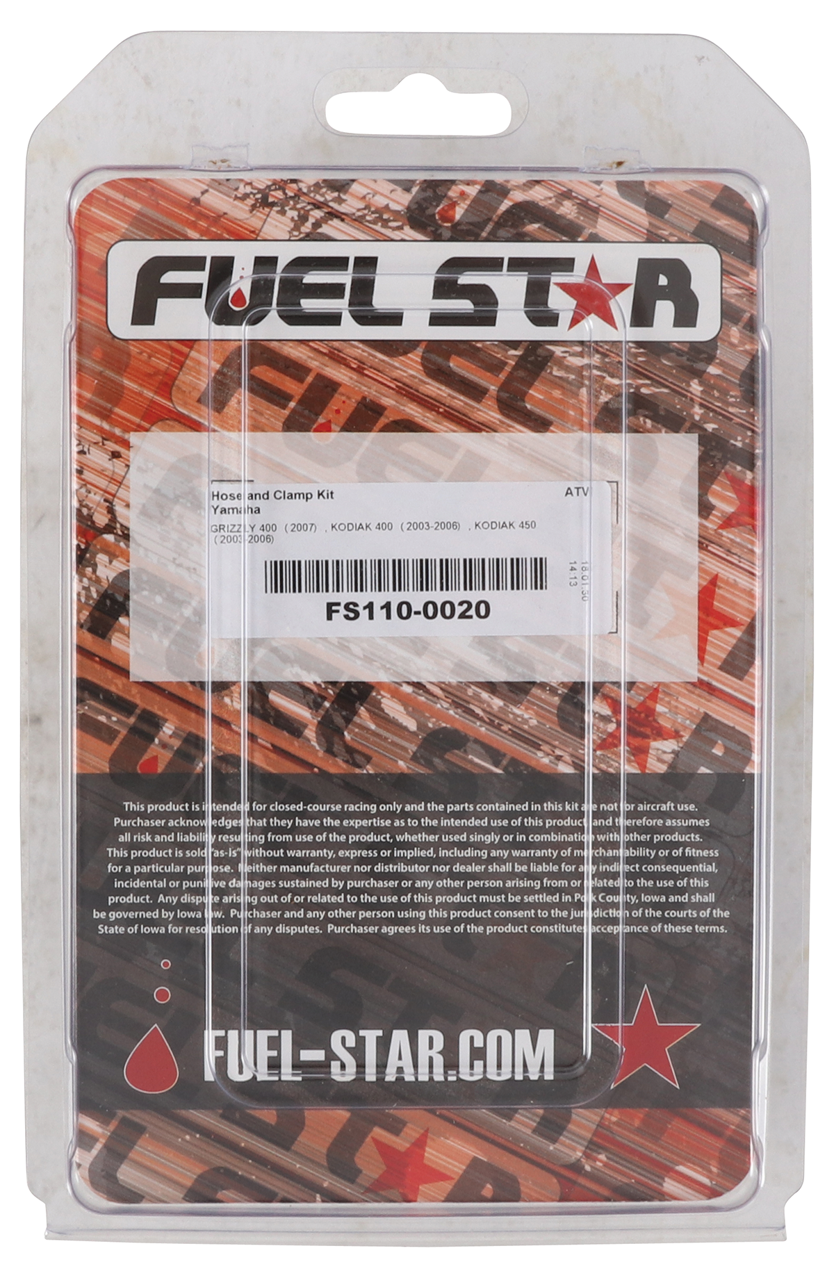 ALL BALLS Fuel Line and Clamp Kit for Yamaha ATV/UTV Models – Part FS110-0020