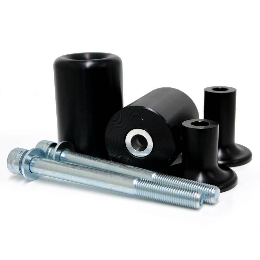 Shogun Motorsports Black Frame Sliders for Kawasaki ZX-6R 2009-2012 – Protective Body Guards with One-Year Free Replacement Program