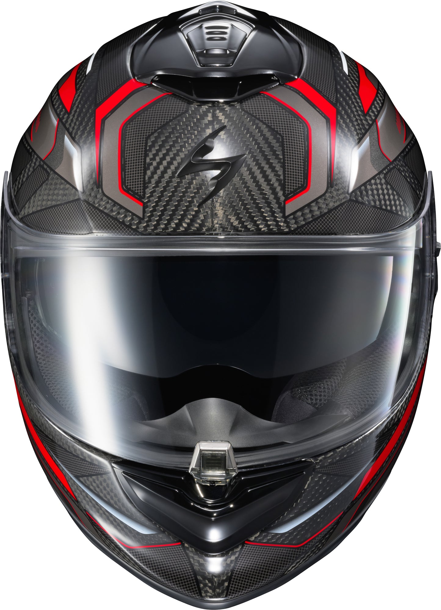 Scorpion EXO Exo St1400 EVO Carbon Helmet in Red, Small - Street Full-Face Motorcycle Helmet with No-Fog Visor and Advanced Ventilation