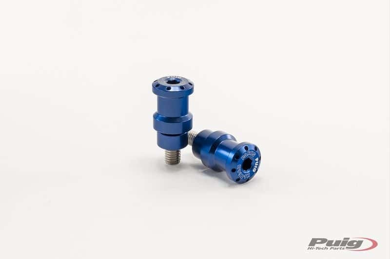 PUIG Blue Swingarm Spools Hi Tech 8mm for Honda, BMW, Suzuki Street Bikes - Part #5923A