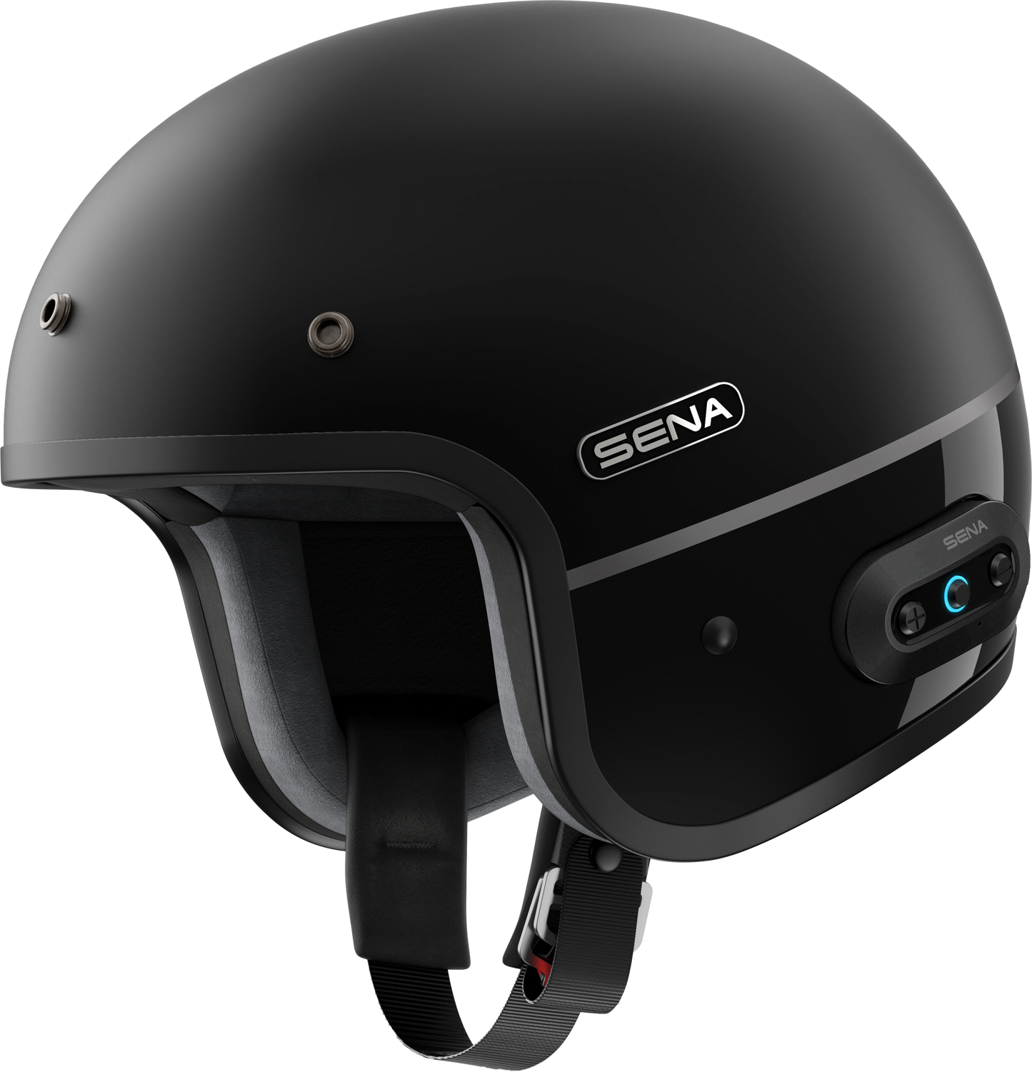 SENA Surge Open Face Helmet with Mesh 2.0 and Bluetooth 5.2 - Matte Black, X-Large