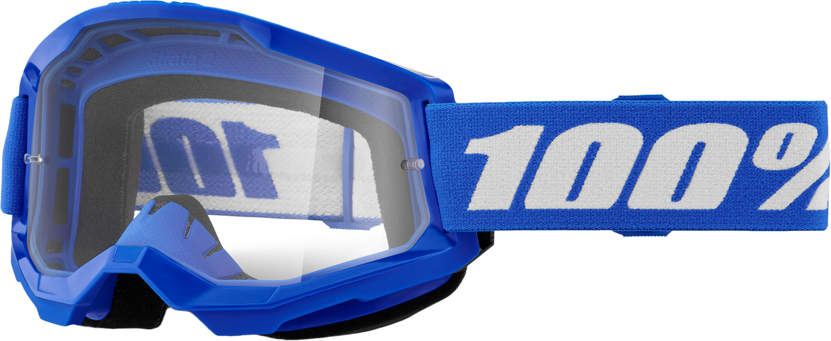 100-Percent Strata 2 Goggle Blue Clear Lens for Offroad Riding