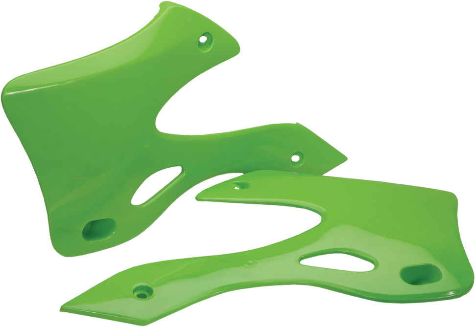 ACERBIS Radiator Shrouds for Kawasaki KX250 and KX125, Green – Front Offroad Body Part Part Number 2071340006