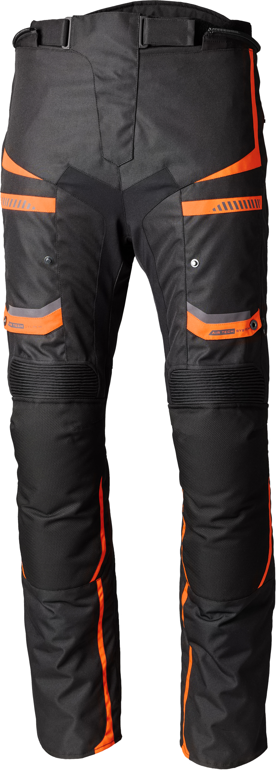 RST Maverick Evo CE Jean Pants Black/Orange, US Size 40 – Adventure Touring Motorcycle Apparel