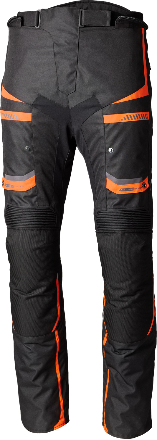 RST Maverick Evo CE Jean Pants Black/Orange, US Size 40 – Adventure Touring Motorcycle Apparel