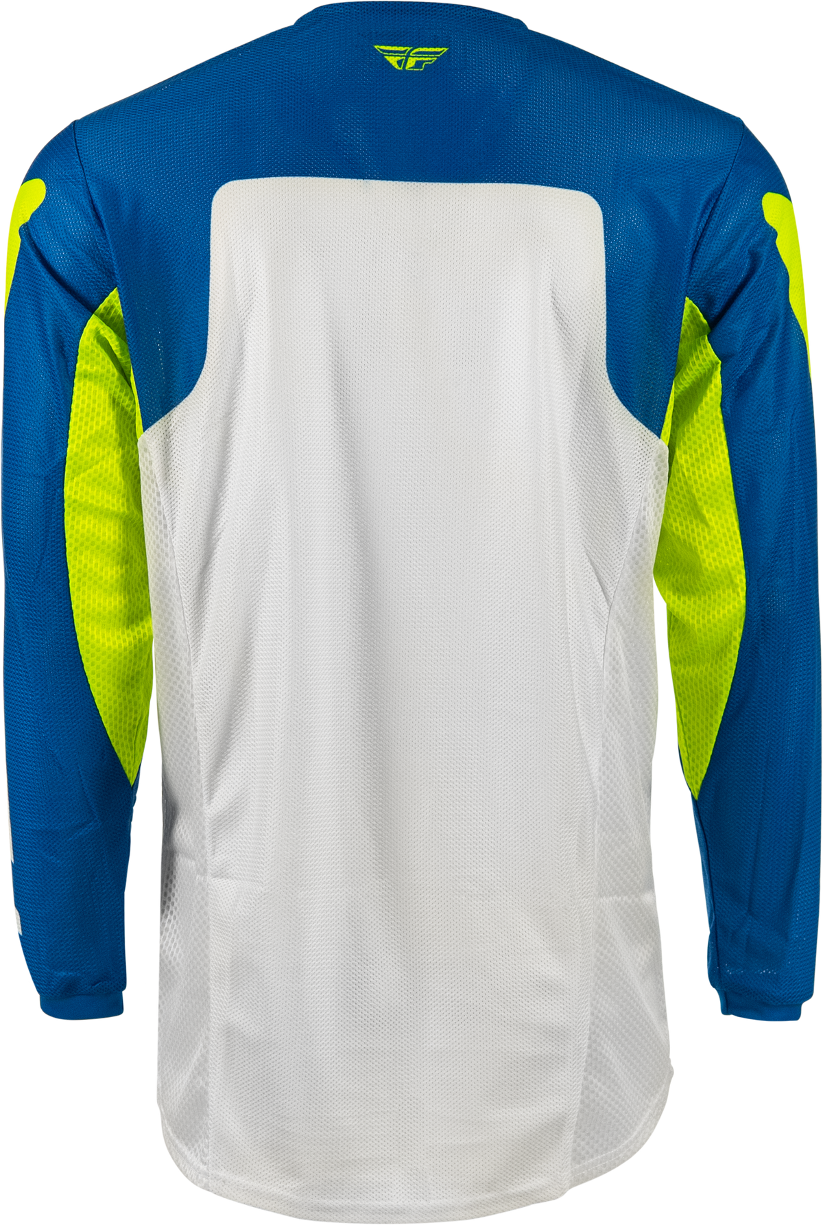 Fly Racing Kinetic Mesh Jersey Small Blue/White/Hi-Vis Yellow for Offroad Riding